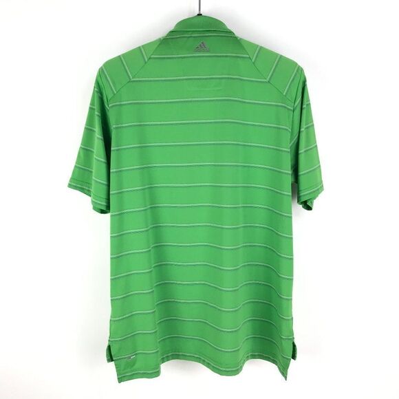 Adidas CLIMACOOL Golf Polo Shirt Mens Medium Casual Short Sleeve Green Polyester - Picture 4 of 10